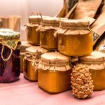 Homemade farm honey on the market