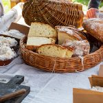 counter bakery freshly baked bread rustic tasty pasta garlic quick snack rustic market