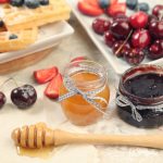 cherry jam and honey